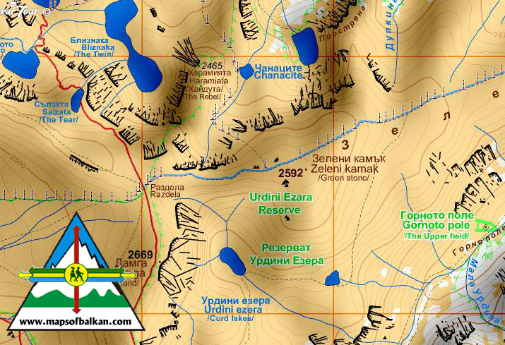 Mountain Maps - Wanderkarten Osteuropa: Albanien, Bulgarien, Rumänien