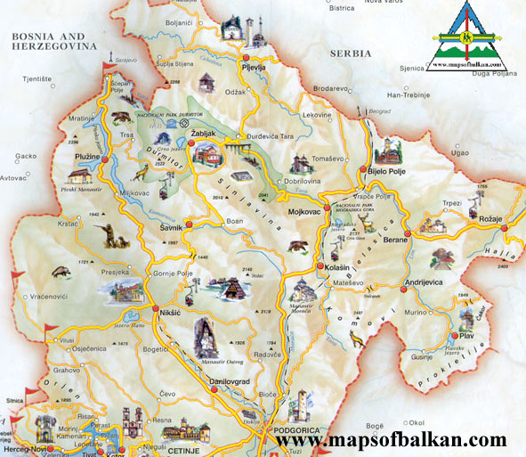 durmitor karta Mountain Maps   The Alps, Russia, Albania, Bulgaria, Romania  durmitor karta