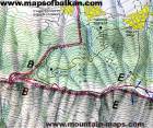 Carte de randonne Belasitsa Mountains Bulgarie 1: 50 000