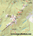 Trekking map Piatra Mare - Postavarul Mountains - 1: 40 000