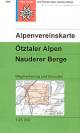 30/4 Ötztal Otztal Alps: Nauder Mountains carte des randonn
