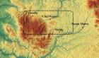 Hiking map of Cluj County Mountains Romania 1:200 000Hiking map