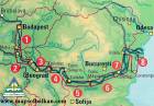 Donau Radweg "Von Budapest bis zum Schwarzen Meer" 8 Karten Set