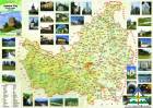 Hiking map of Cluj County Mountains Romania 1:200 000Hiking map